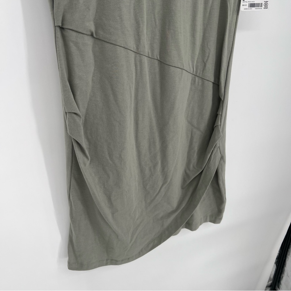 Athleta Central Cotton Stretch Dress Sage Green Size Medium - Picture 6 of 9